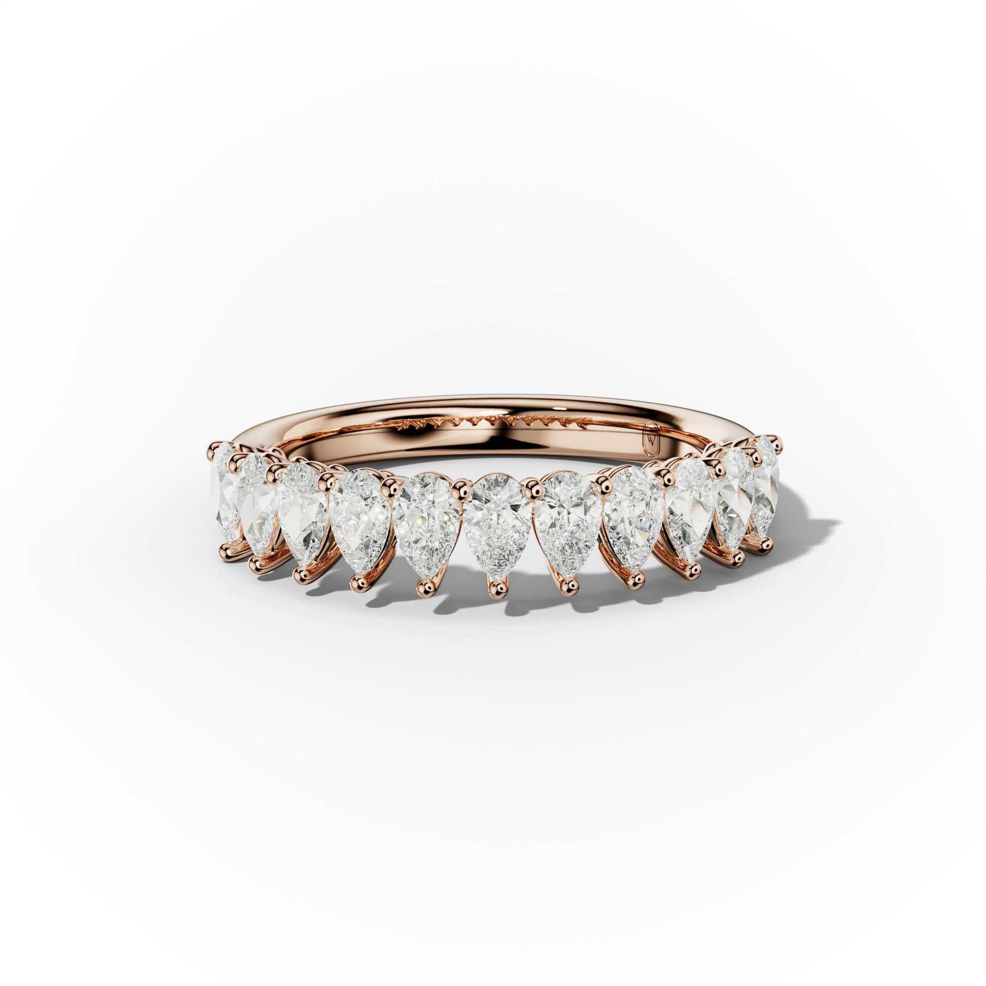 1.0 Carat Pear Diamond Anniversary Band